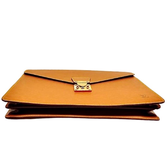 LOUIS VUITTON Ambassador Cipango Gold Epi Leather Business Briefcase Laptop Bag - Picture 10 of 13